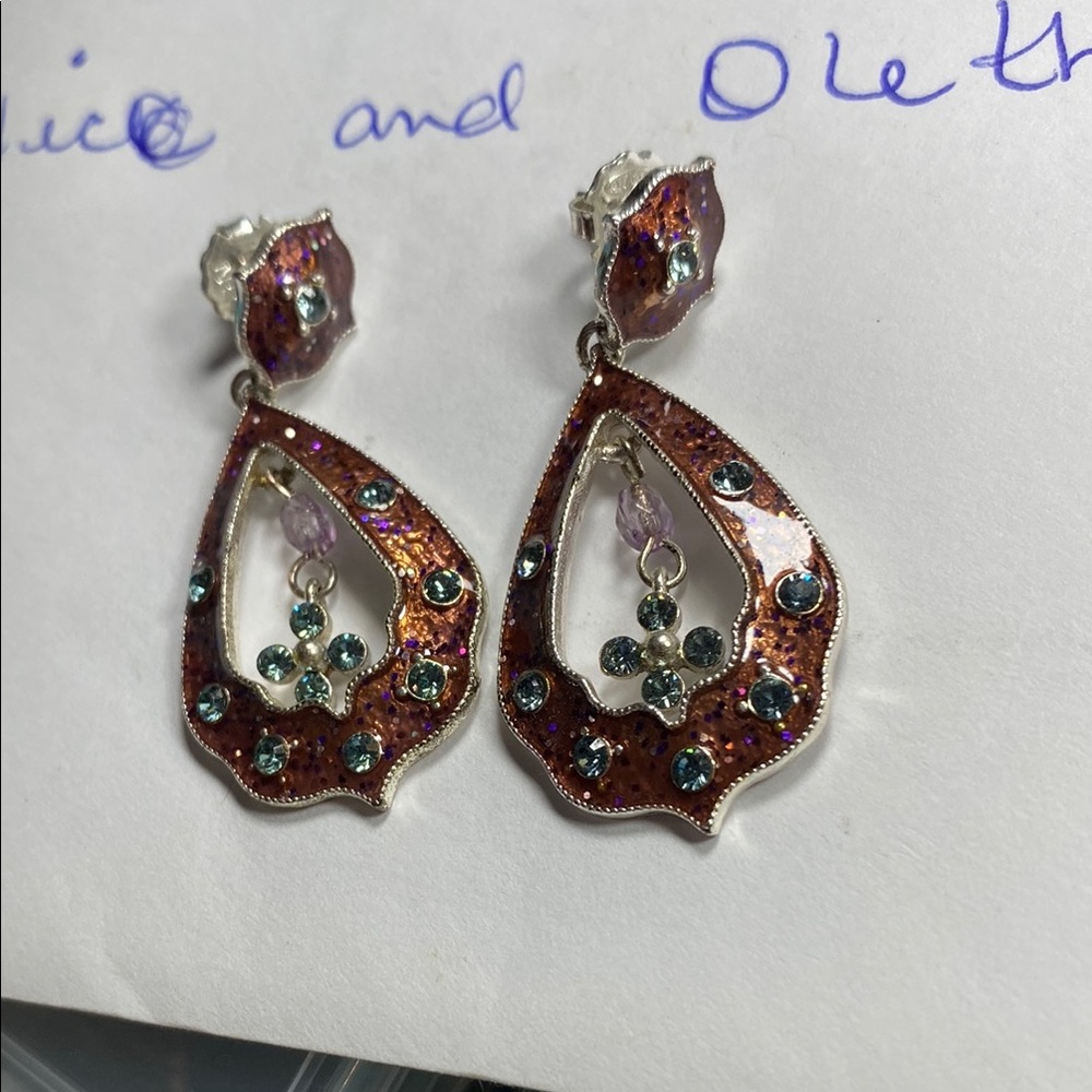 Avon Multicolor Teardrop Earrings